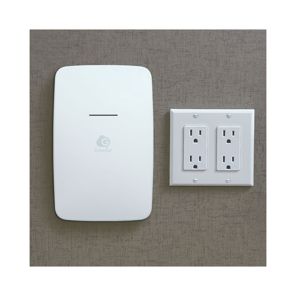 Cloud Managed 2x2 MU-MIMO WAVE 2 Dual Band In-Wall Access Point, Up to 1267 Mbps, With 2 Extra LAN Ports