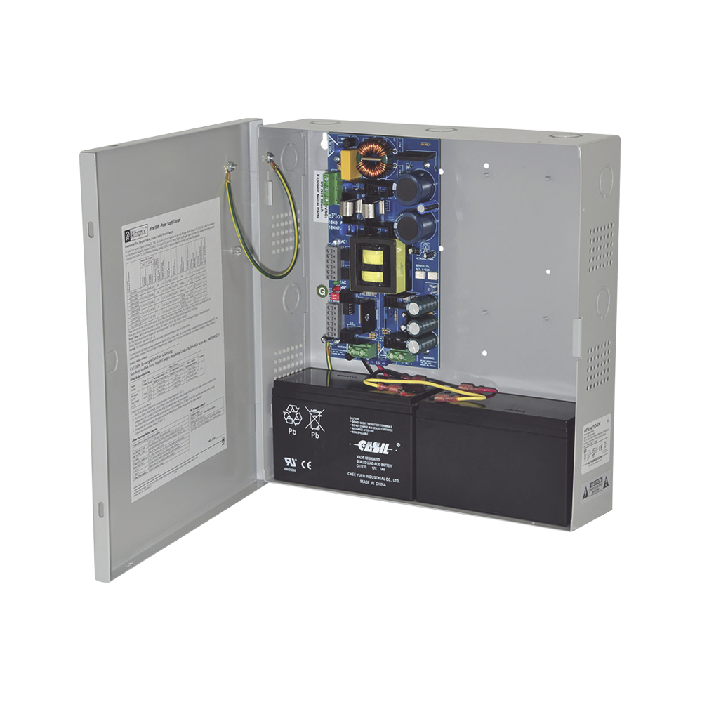 Fuente de poder ALTRONIX de 24 Vcd @ 10 Amper / 1 salida / Con capacidad de baterías de respaldo / Requieren baterías / Voltaje de entrada : 120 Vca