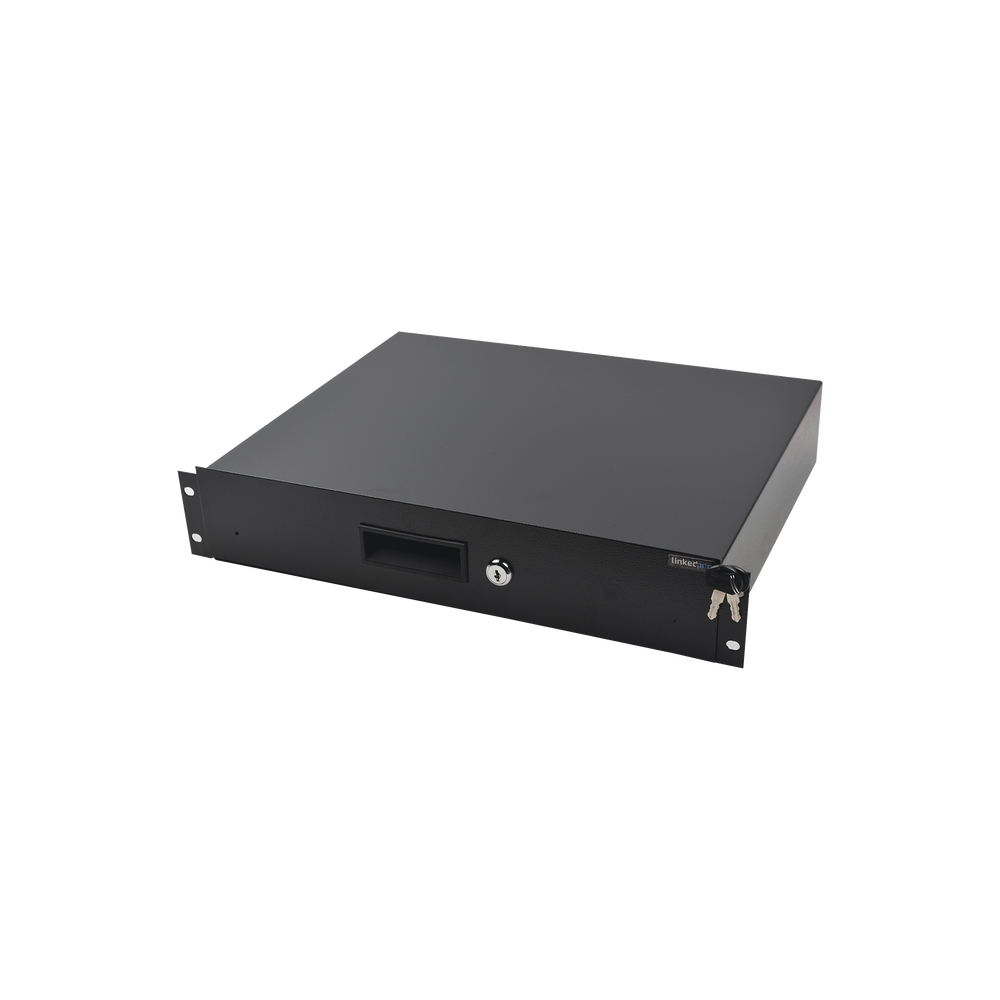 Gaveta para Rack 19" de 2 Unidades con Chapa de Seguridad.