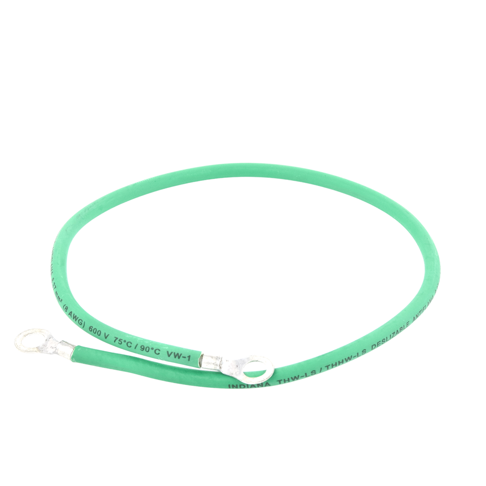 Jumper para Puesta a Tierra con Cable 8 AWG con Conectores de Ojo de 50 cm.