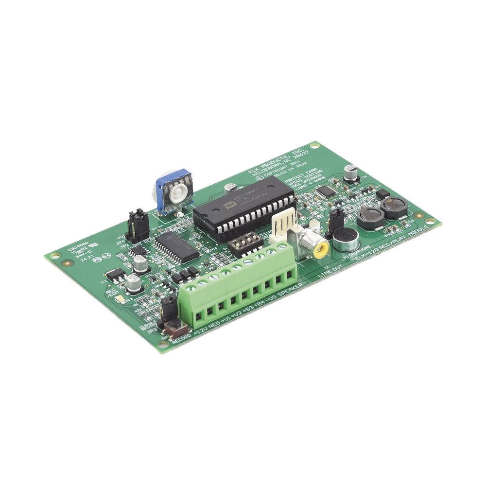 Voice and Siren Recording Module/ Audio Output/ Up to 4 different messages/ 2 different siren tones/ 8 min recording