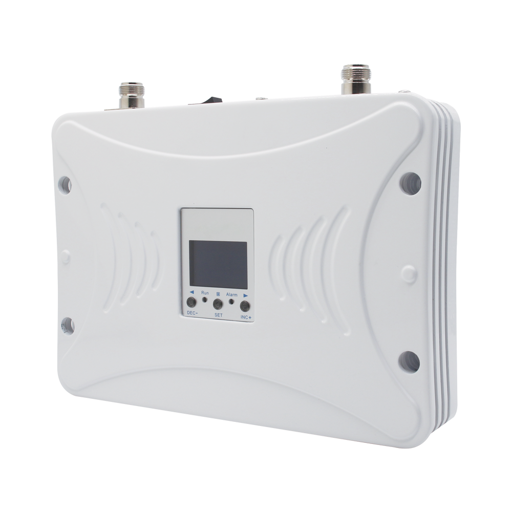 4G LTE, 3G, and Voice Cellular Signal Booster Kit. Works with all carriers. Supports multiple devices and technologies. Coverage up to 1,000 square meters.