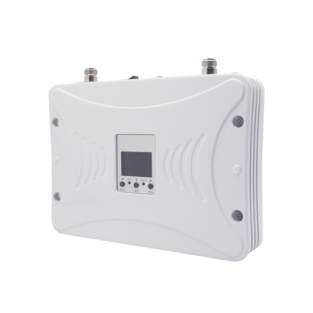 4G LTE, 3G, and Voice Cellular Signal Booster Kit. Works with all carriers. Supports multiple devices and technologies. Coverage up to 1,000 square meters.