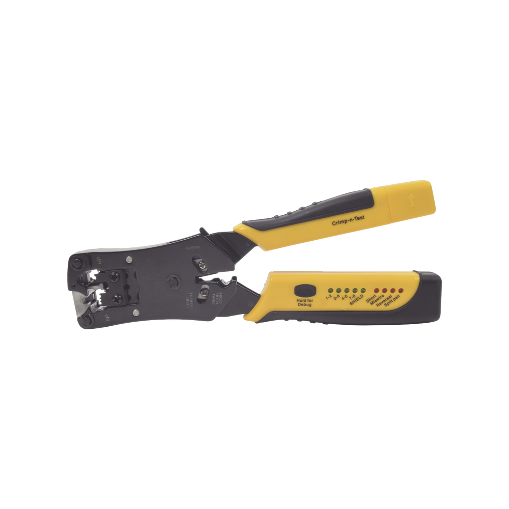 Pinza 3 en 1: Pelacables/ Terminado/ Probador para UTP. Enchufe Modular de Prueba para RJ45/RJ11/RJ22.