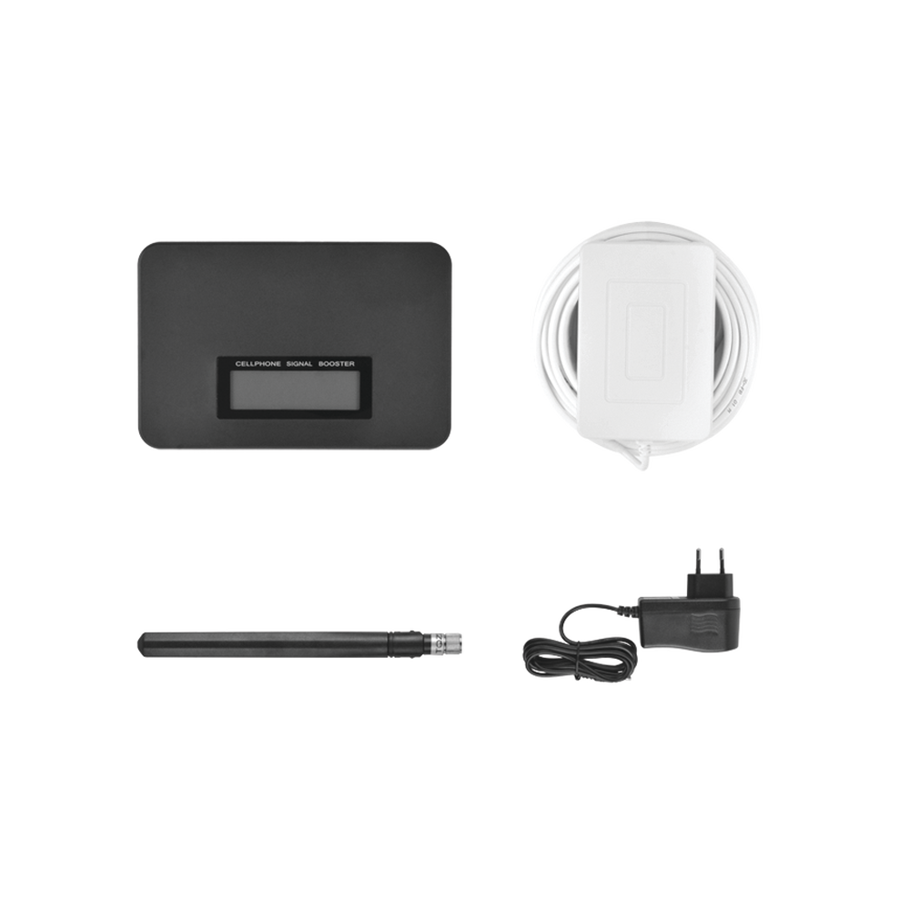 Kit Amplificador de Señal Celular 3G, 2G y VOZ. Soporta Múltiples Operadores, Dispositivos y Tecnologías Simultáneamente. Unibanda. Mejora la señal en interiores de Hasta 300 metros cuadrados.