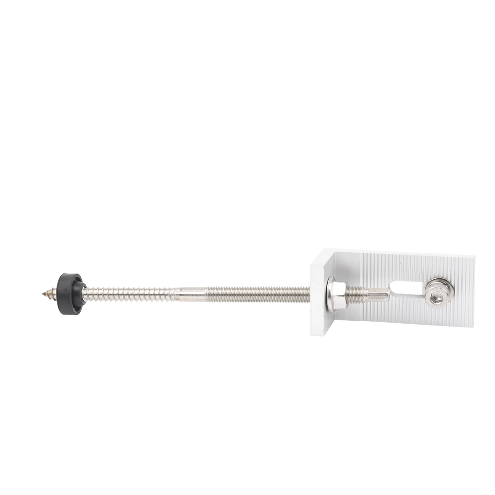 Soporte L para riel 7 con tornillo M10*200 para techo de lamina
