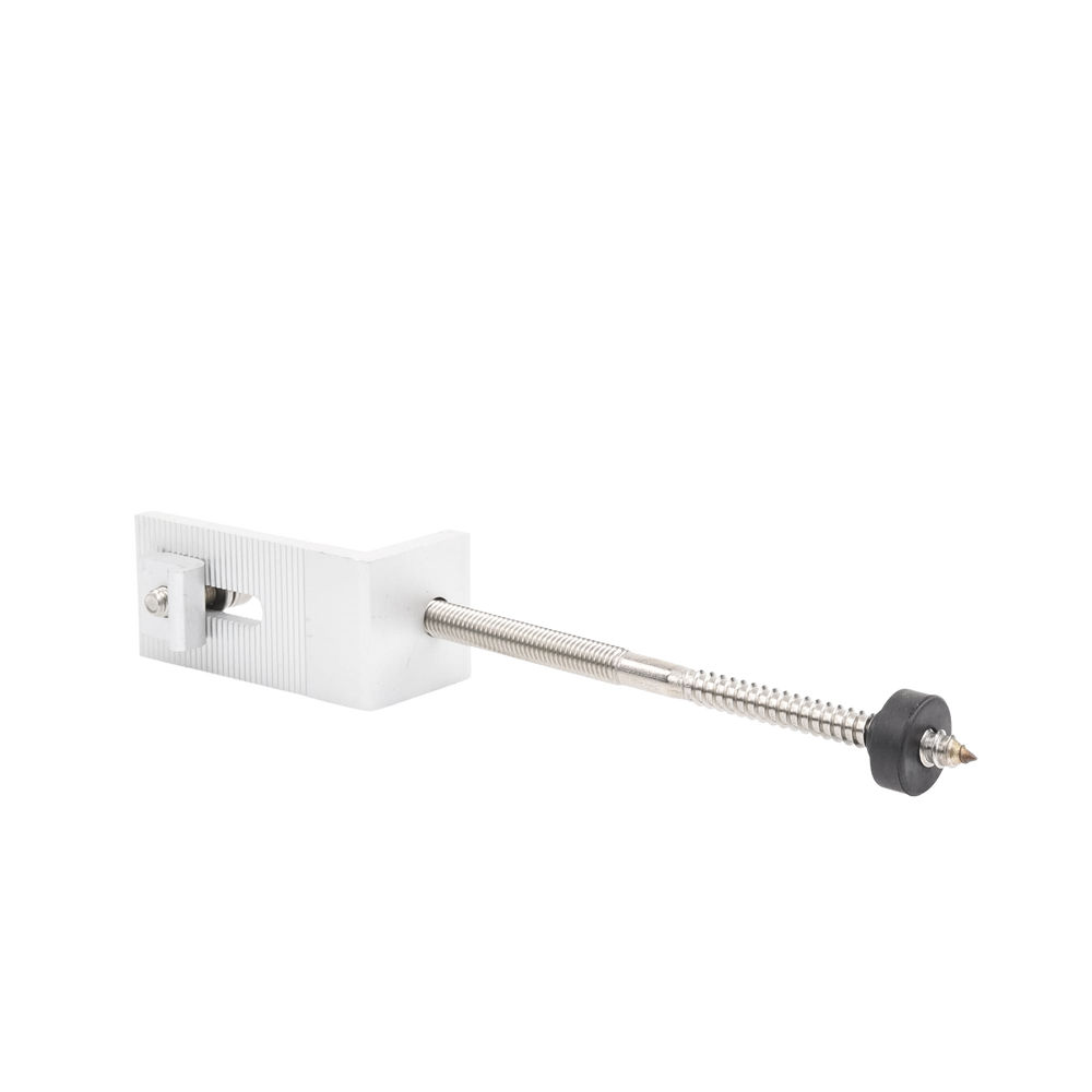 Soporte L para riel 7 con tornillo M10*200 para techo de lamina