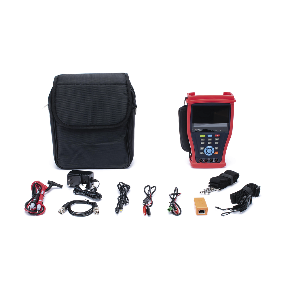 Android Video Tester with 4.3" LCD Screen for IP 4K / HD-TVI (8MP), HD-CVI (8MP), AHD (5MP) / Digital Multimeter, HDMI In/Out, WiFi