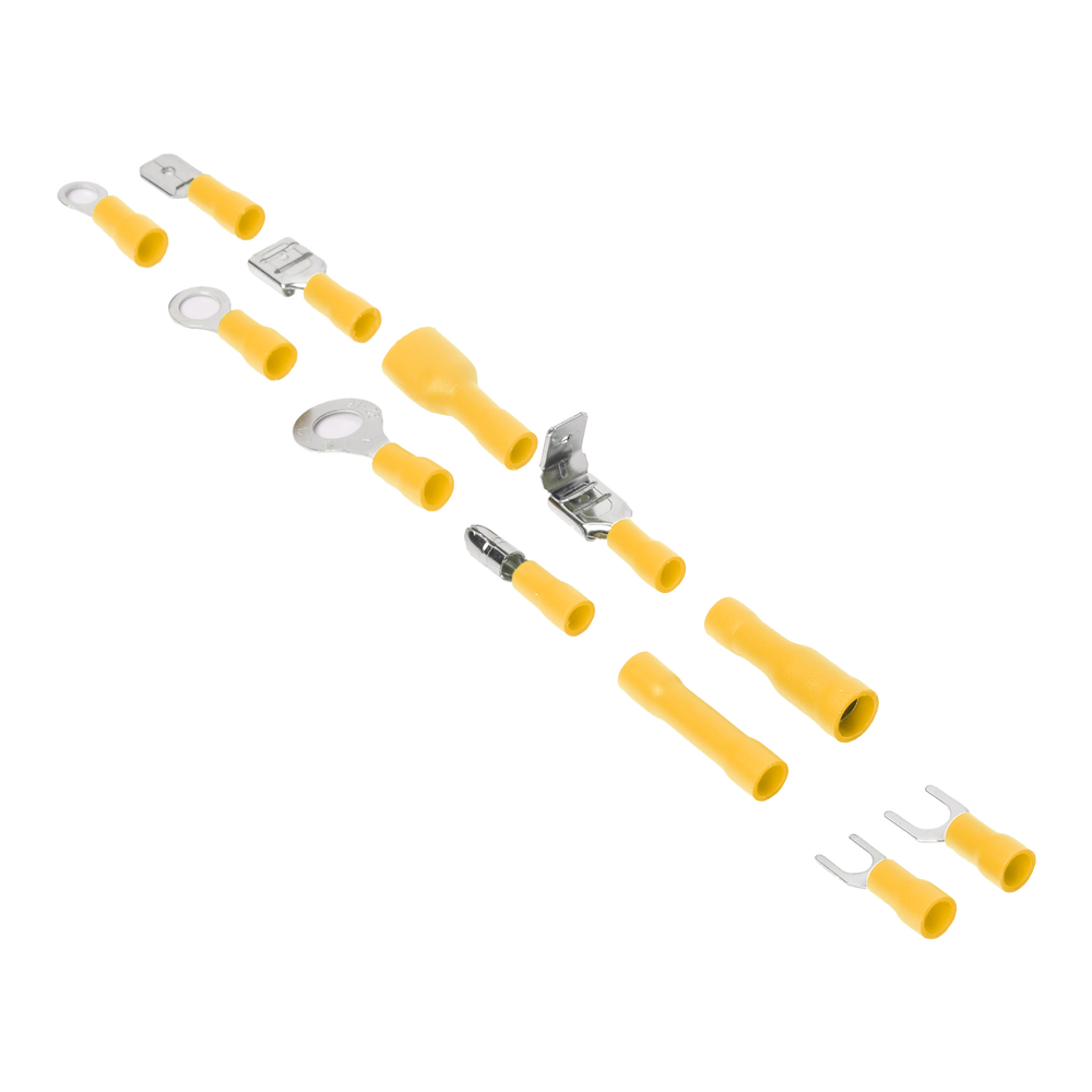 580-piece set of assorted terminals with lining and storage box.