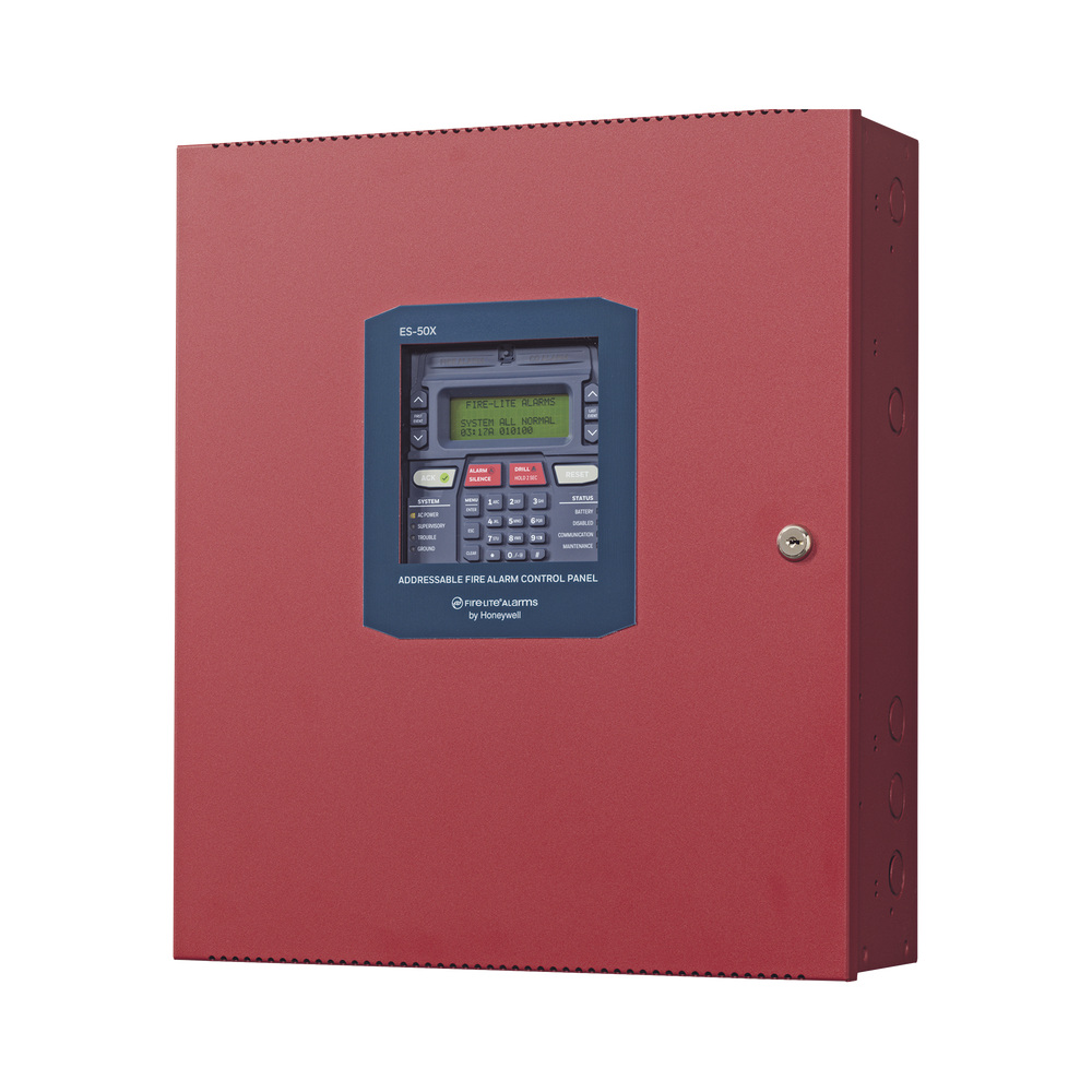 Addressable Fire Detection Panel / 50 Points in Any Combination of Detectors and Modules / 2 NACs / With Communicator