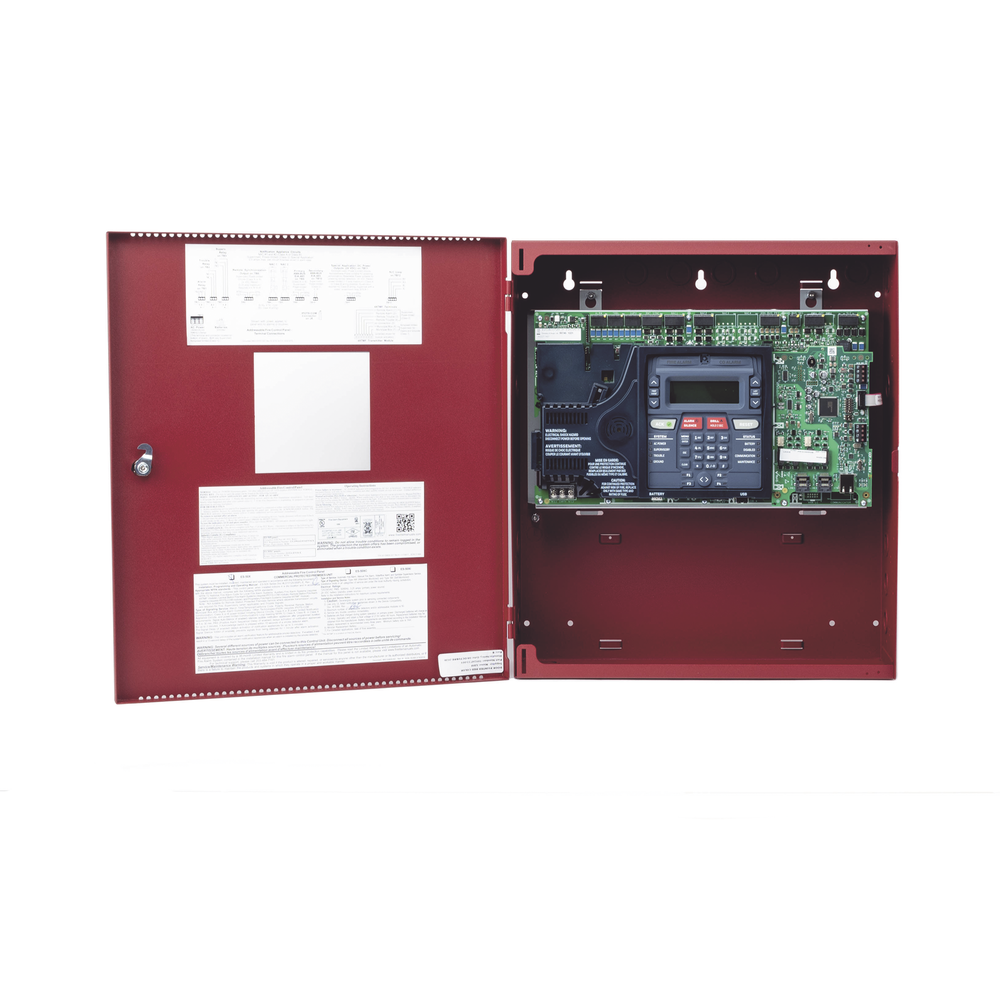 Addressable Fire Detection Panel / 50 Points in Any Combination of Detectors and Modules / 2 NACs / With Communicator