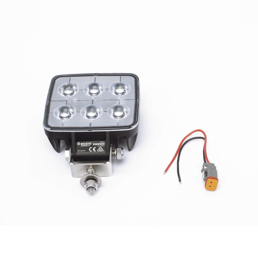 6 LED work light, 12-24 Vdc, 2800 lumens