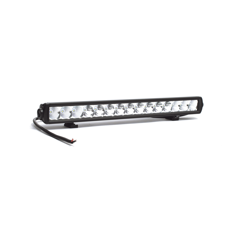 Single-row, clear LED bar, 12-24 VDC, 20 inches long, 2175 lumens, permanent mount