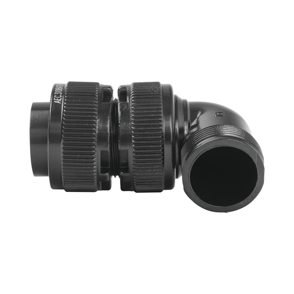 4-Pin Female Solderable Right Angle Plug Connector for Locomotive Radio.