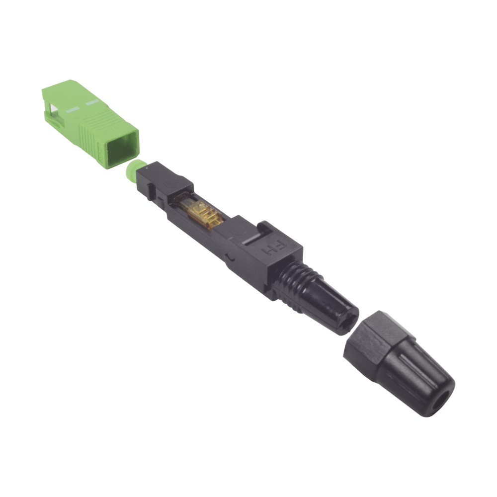 Field-Installable Quick Connector, Single-Mode, SC/APC, Pre-Polished, Re-Terminatable, Ideal for FTTx Applications