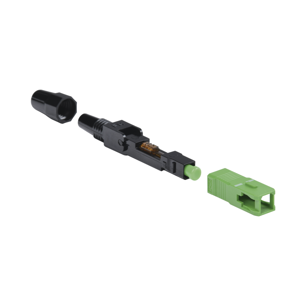Field-Installable Quick Connector, Single-Mode, SC/APC, Pre-Polished, Re-Terminatable, Ideal for FTTx Applications