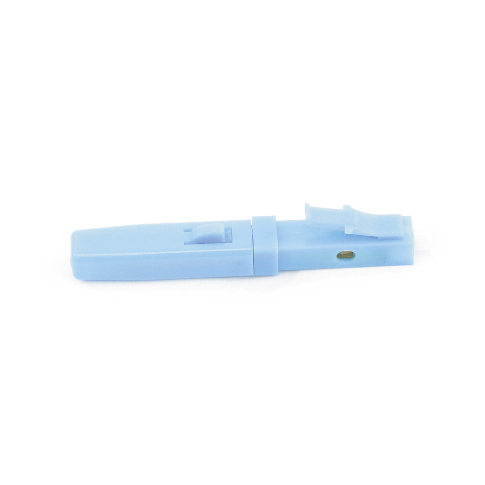 Field-Installable, Single-Mode, LC/UPC, Pre-Polished, Re-Terminatable Quick Connector for Flat Drop Fiber