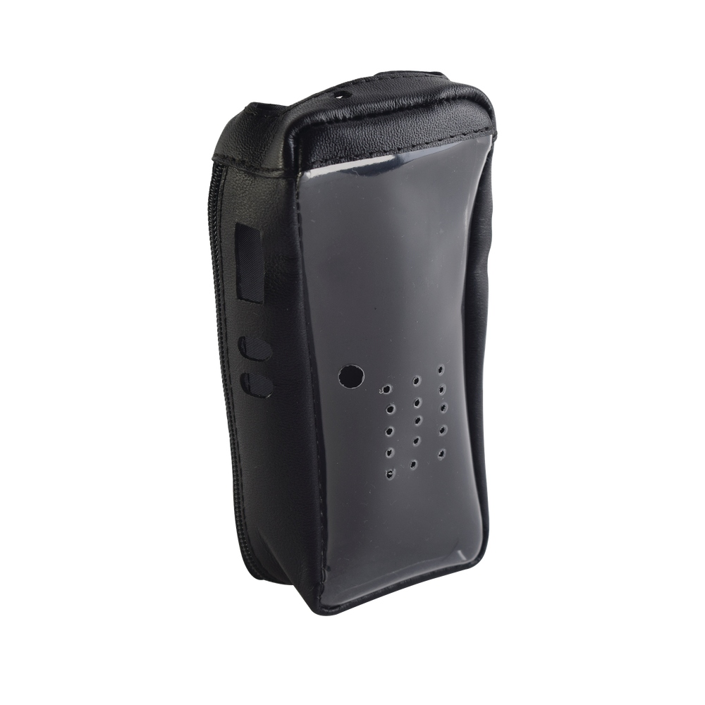Funda de piel reforzada con visor frontal transparente, para radios NX-200, NX-300.