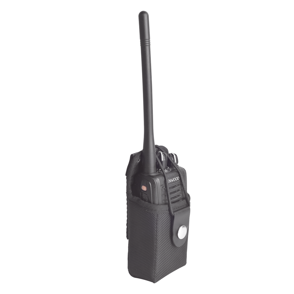 Funda Reforzada de Nylon para Cinturón con Correa y Boche Frontal, Estándar en la Mayoría de los Radios IC, TK, NX, etc.