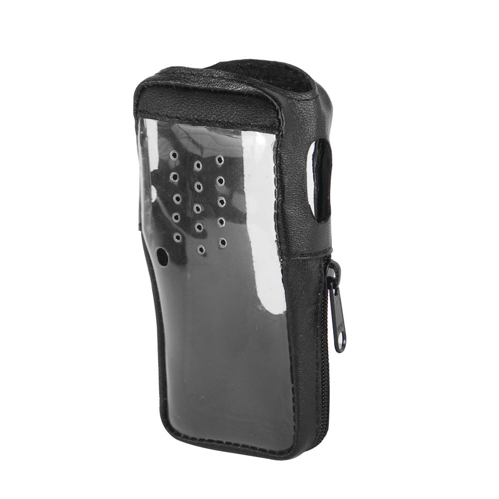 Funda de Piel Reforzada V1 con Cubierta de Plástico para Radios TK-2000K, TK-3000K