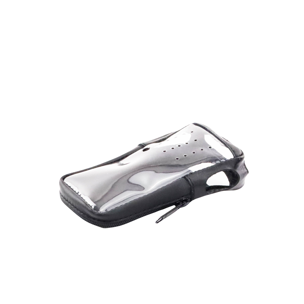 Funda de Piel Reforzada, Versión 2 de Fácil Acceso y Cubierta Frontal de Plástico Transparente para los Radios TK-2000KV2, TK-3000KV2