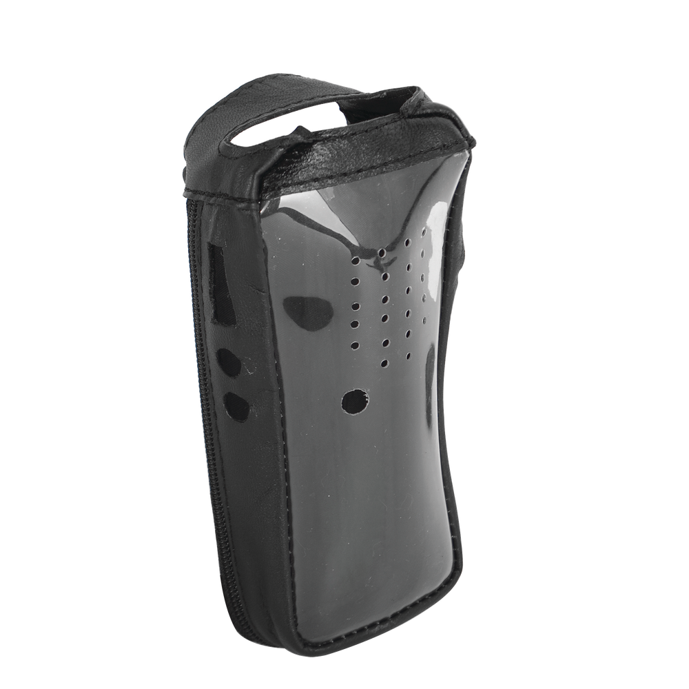 Funda Reforzada de Piel con visor frontal transparente en TK-2202, TK-2212, TK-2302, TK-2402, NX-240, TKD-240.