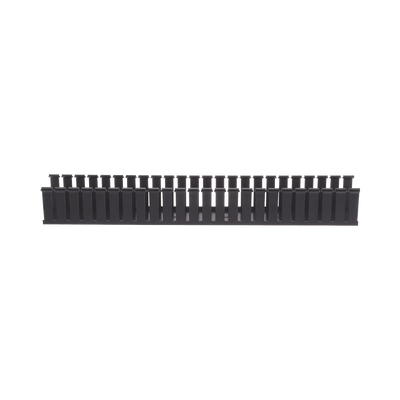 Canaleta Ranurada de PVC sin Tapa, Tipo G, 4 in de Ancho, 4 in de Alto y 1828.8 mm de Largo, Color Negro