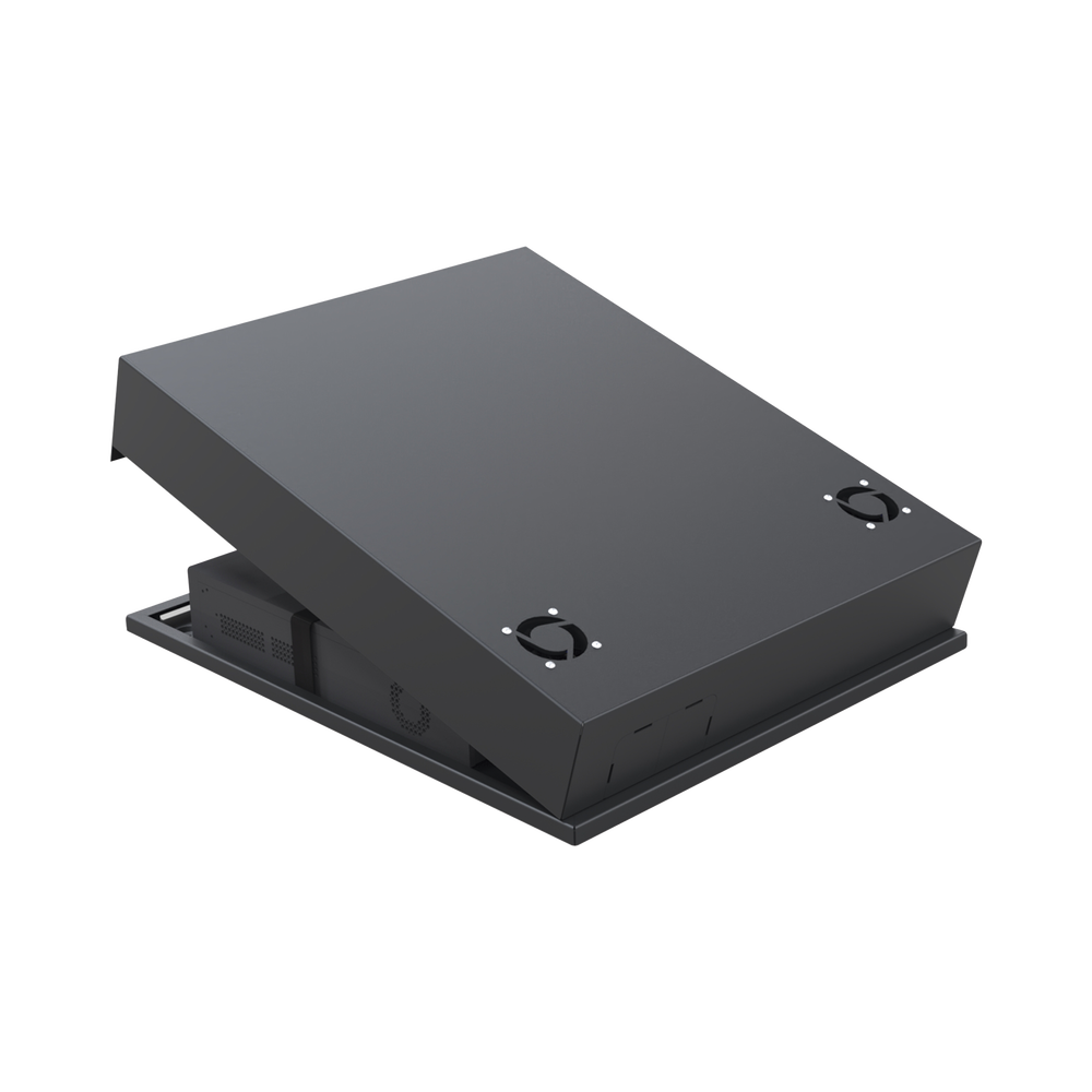 Gabinete Metálico para DVR/NVR. Tamaño Max. de DVR/NVR: 445 x 88 x 400mm (An.xAl.xProf.). Compatible con Fuente SLIM.