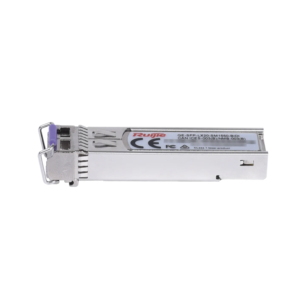 Módulo transceptor GE-SFP-LX20-SM1550-BIDI 1000BASE-LX SFP 1550nm-TX/1310nm-RX 20-km DDM Simplex LC SMF