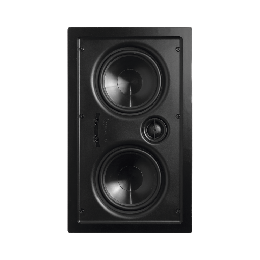 Ghost HT Series in-wall, dual 5" injected polyethylene woofers, 1" soft silk tweeter, 5-100W, 8ohms