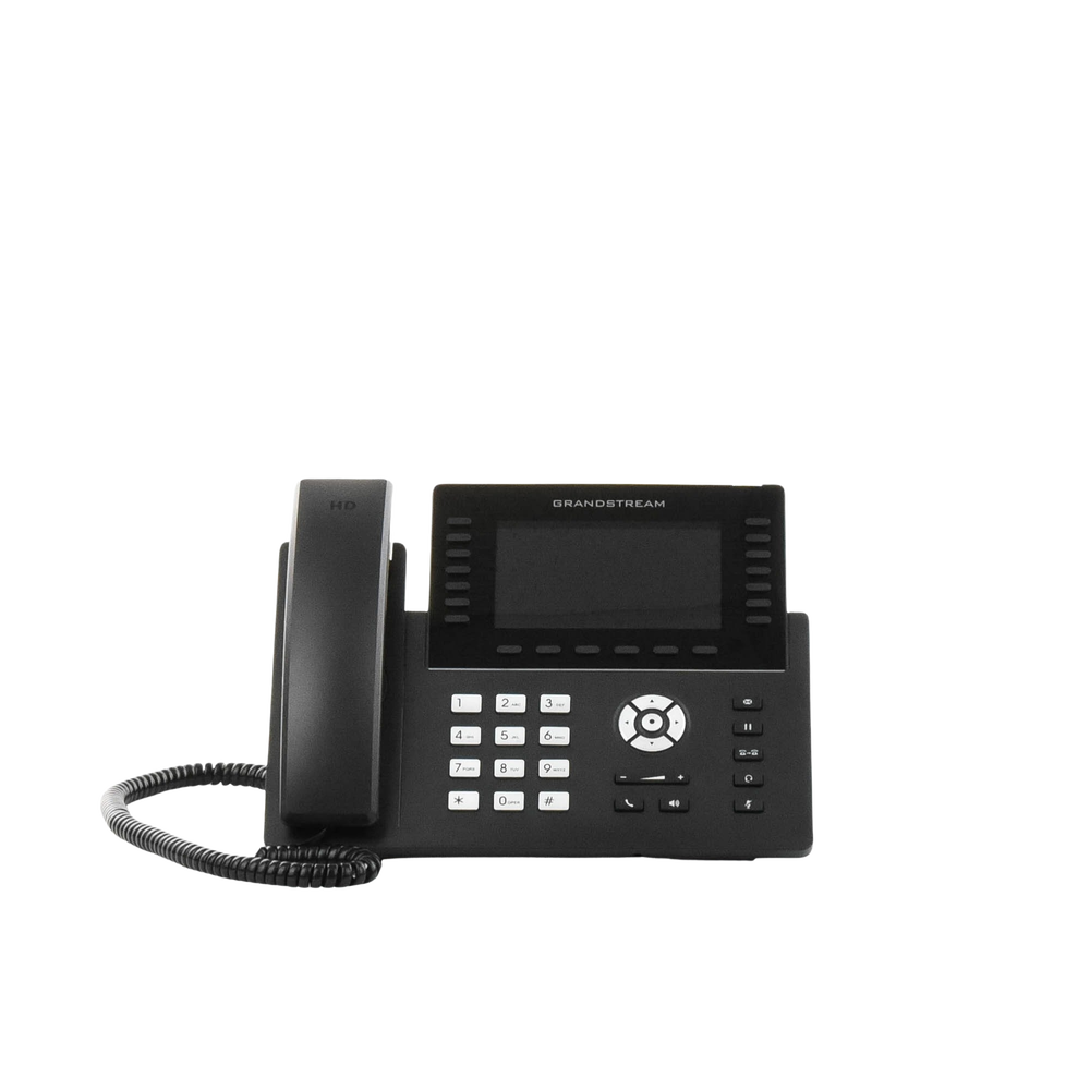 Wi-Fi IP Phone, Carrier Grade, 14 SIP lines with 6 accounts, 5" LCD display, Gigabit ports, Bluetooth, PoE, Opus codec, IPV4/IPV6 with GDMS cloud management