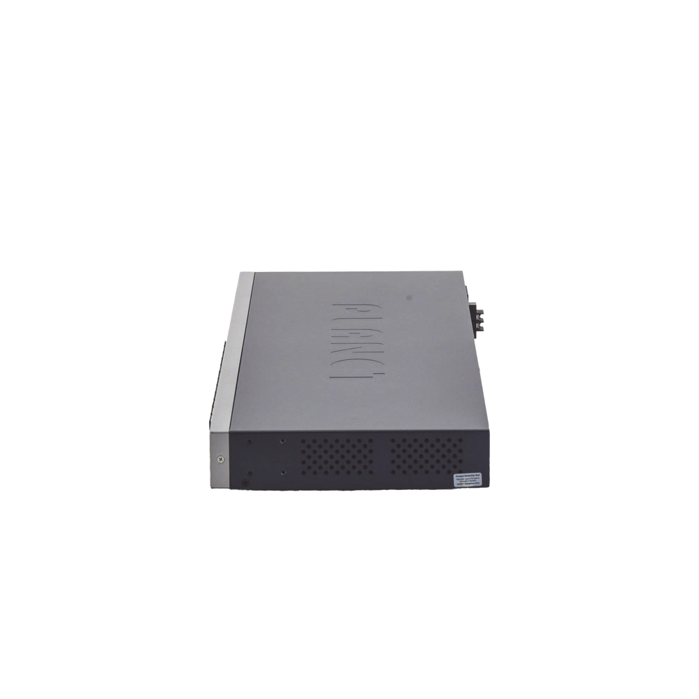 Layer 2 Managed Switch with Redundant Power Supply, 24 Gigabit 100/1000X SFP Ports, 8 Gigabit RJ45 Combo Ports.