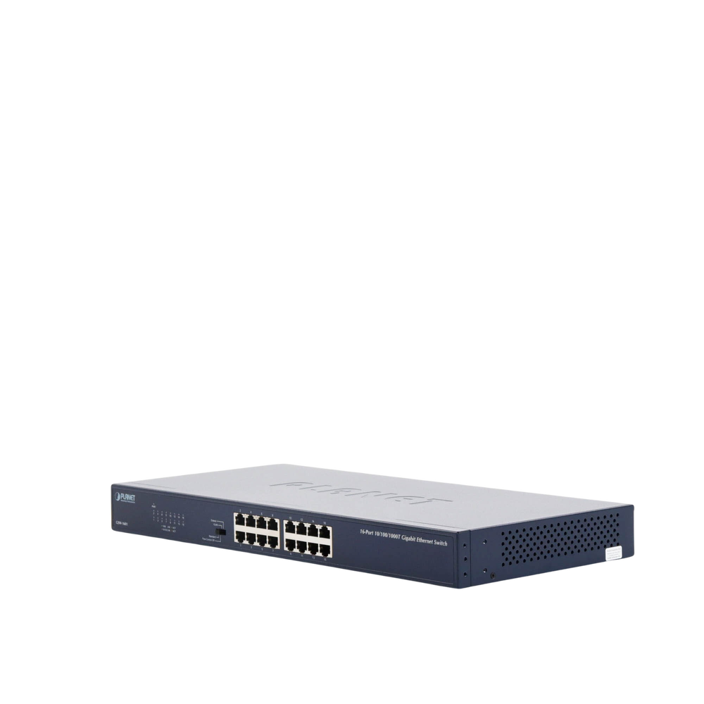 16-Port 10/100/1000 Mbps Gigabit Unmanaged Switch, with Extended Mode for Distances up to 200 m