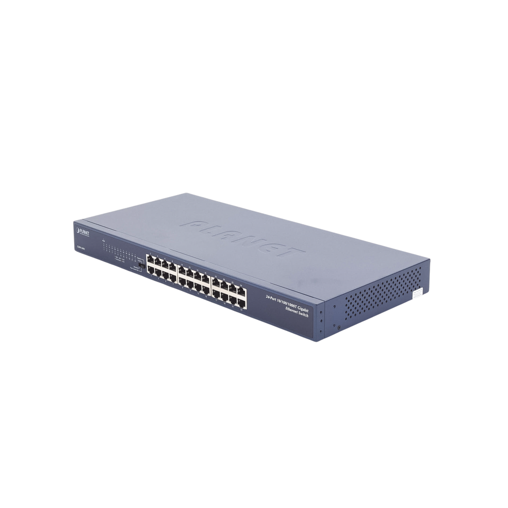 24-Port 10/100/1000 Mbps Gigabit Unmanaged Switch with Extended Mode for Data Transmission up to 200 m