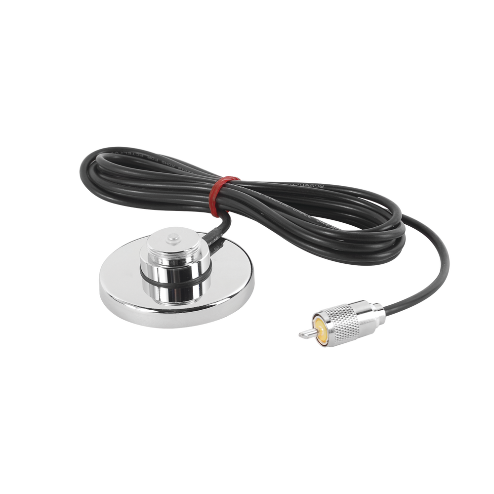 Montaje Magnético para Antenas de 3/4"(NMO), 3.5 m de Cable RG58U y Conector UHF (PL259) Macho.