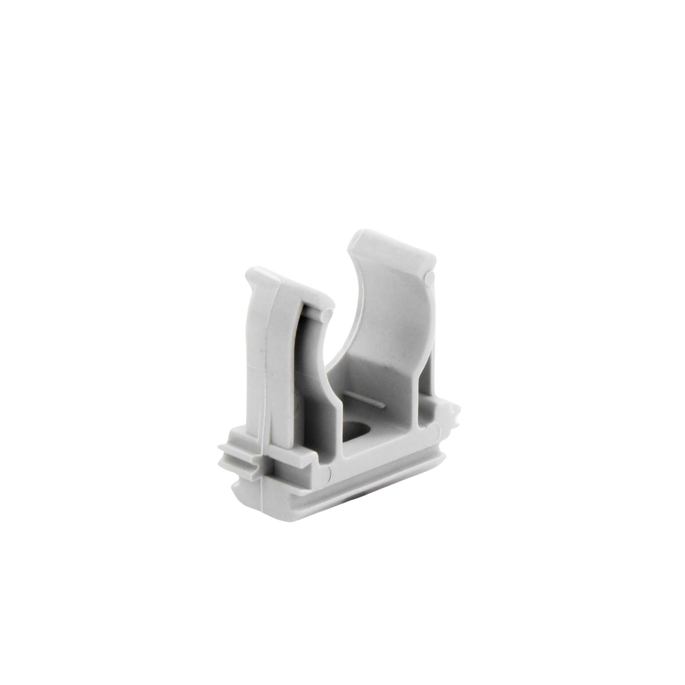 Pressure support (Clamp), Self-extinguishing PVC, open for 20 mm pipe