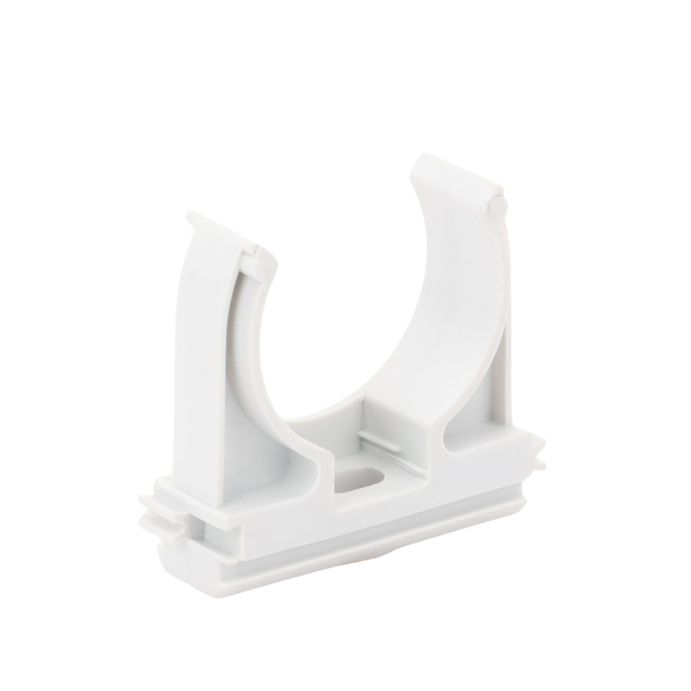 Pressure support (Clamp), Self-extinguishing PVC, open for 32 mm pipe