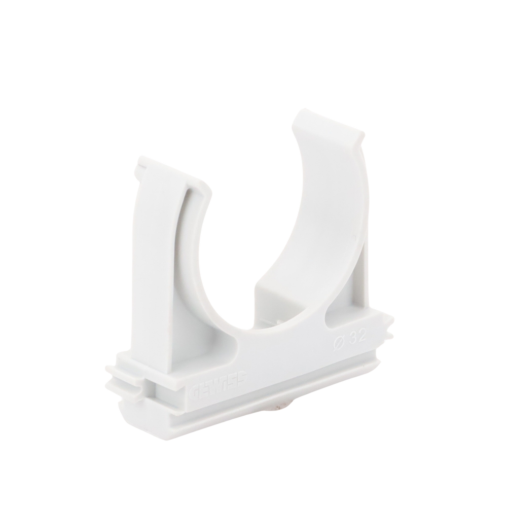 Pressure support (Clamp), Self-extinguishing PVC, open for 32 mm pipe