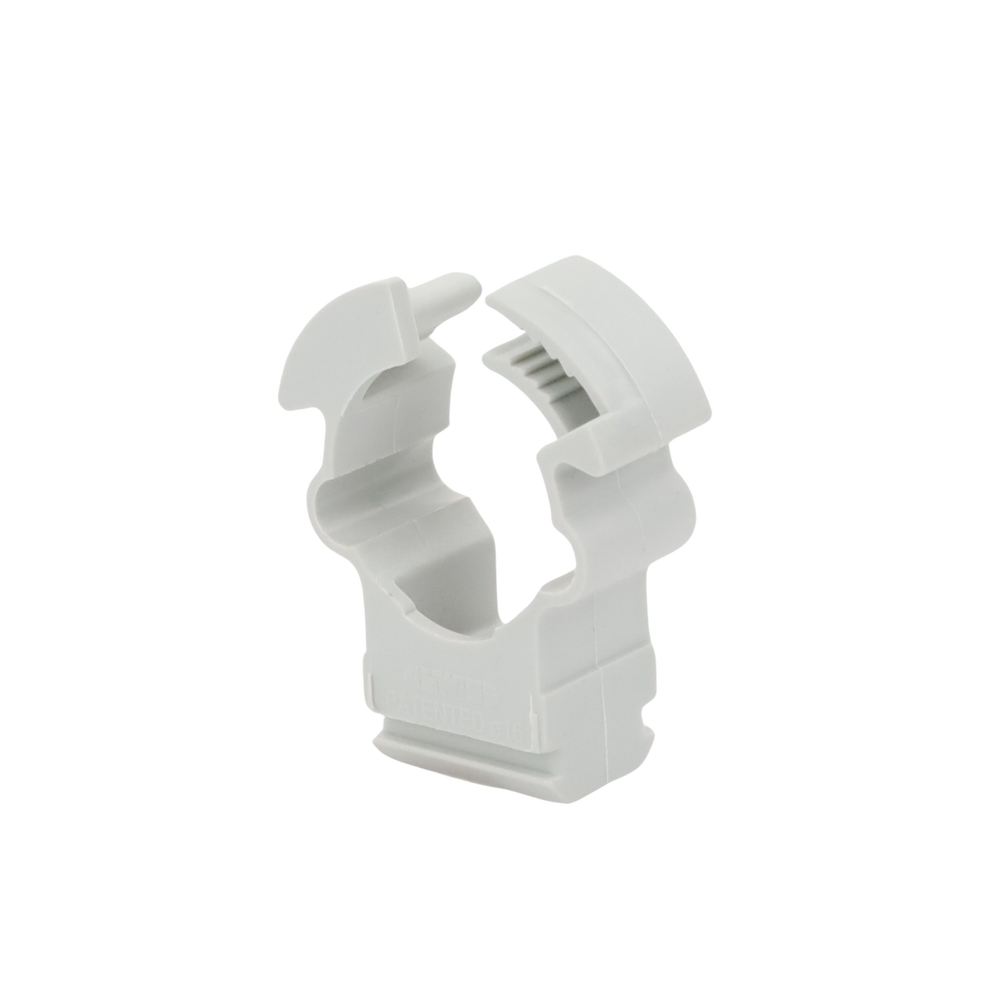 Collar support (Clamp), Self-extinguishing PVC, closed for 16 mm pipe