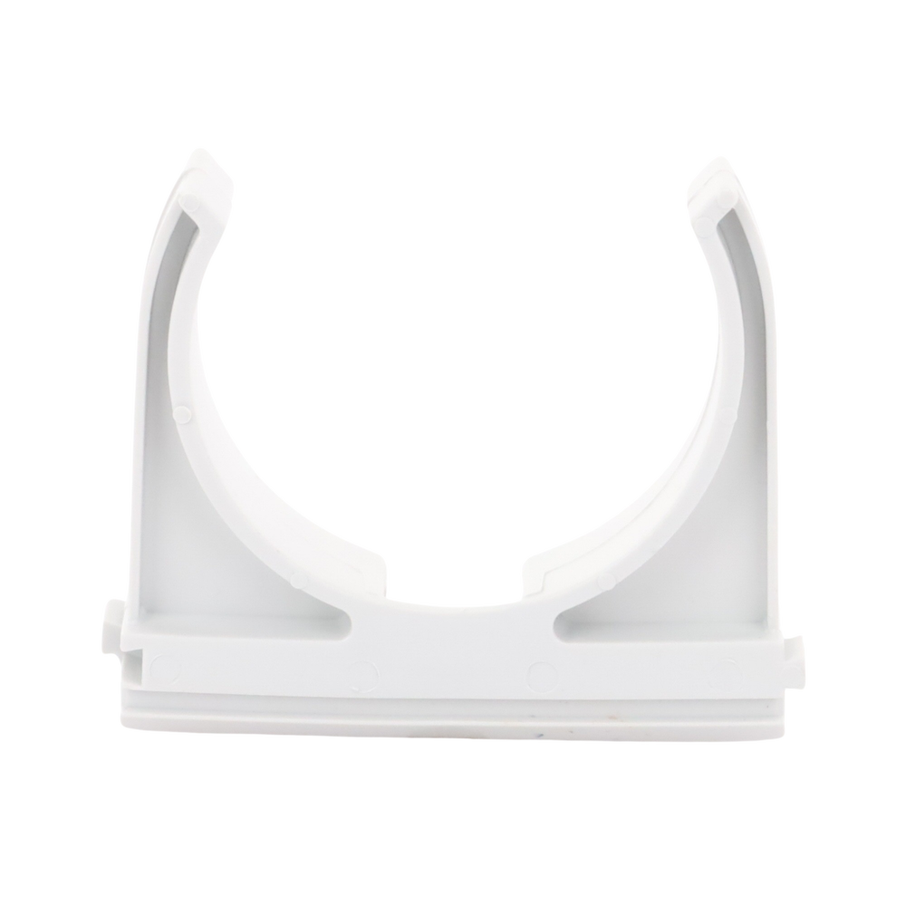 Pressure support (Clamp), Self-extinguishing PVC, open for 50 mm pipe