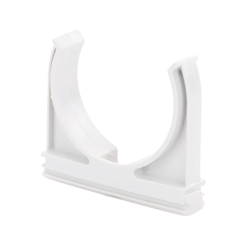Pressure support (Clamp), Self-extinguishing PVC, open for 50 mm pipe