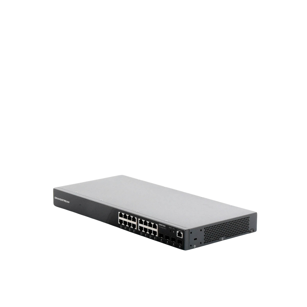 Manageable Gigabit Switch / 16 10/100/1000 Mbps ports + 4 SFP Uplink Ports / Compatible with GWN Cloud.