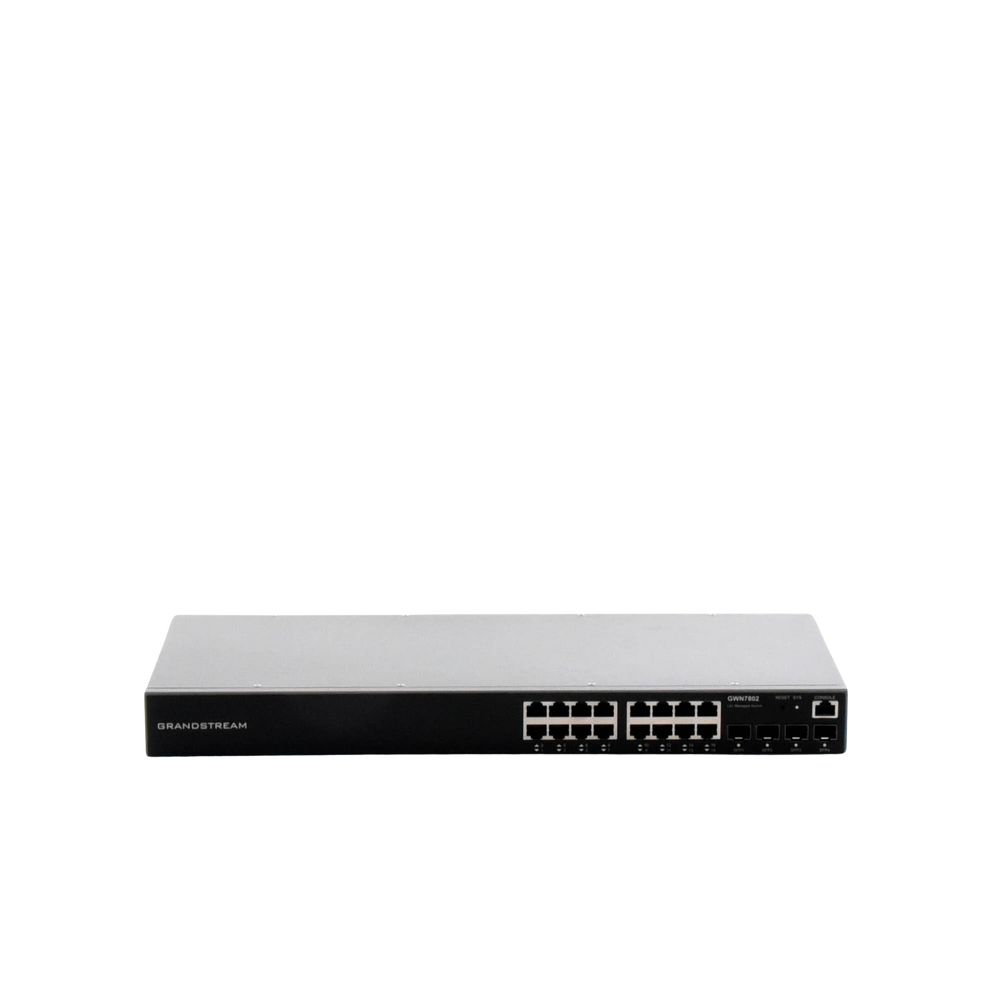 Manageable Gigabit Switch / 16 10/100/1000 Mbps ports + 4 SFP Uplink Ports / Compatible with GWN Cloud.