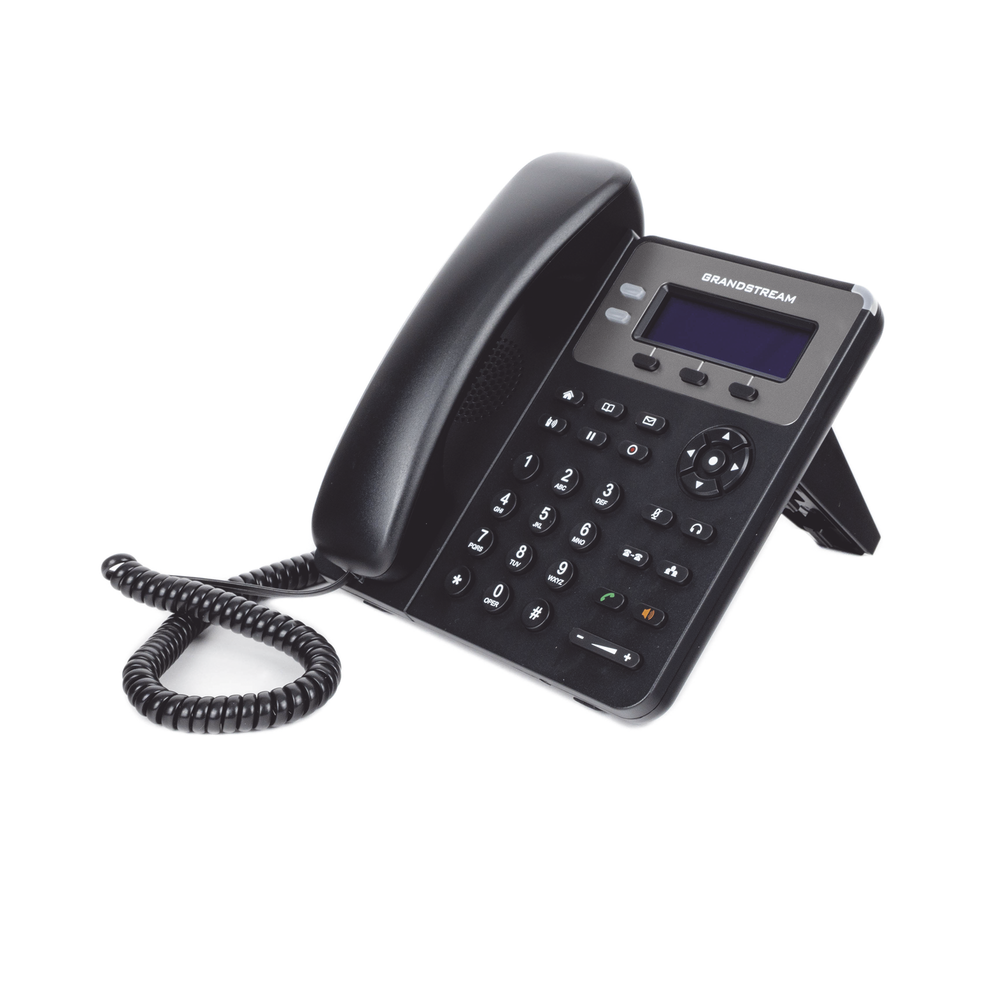 2-Line SMB IP Phone, 1 SIP Account, 3 Programmable Feature Keys, and 3-Way Conferencing. 5VDC