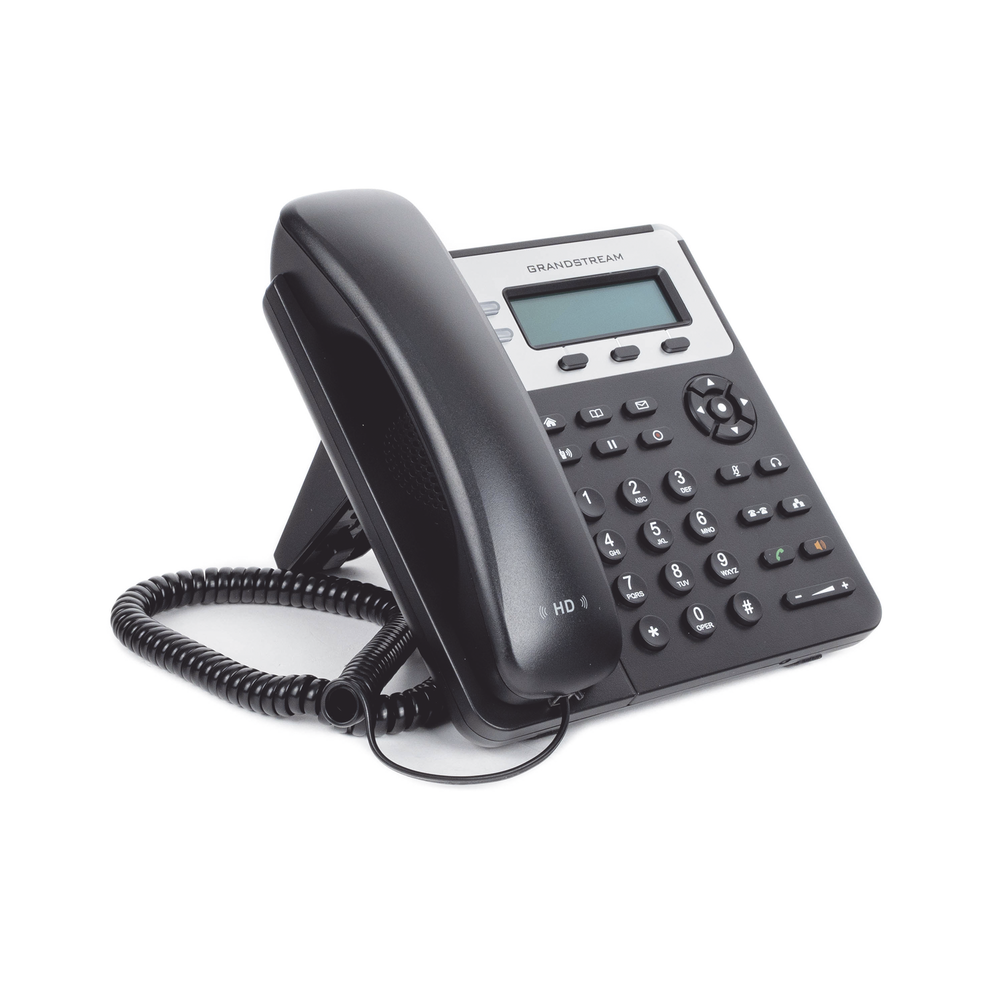 2-line SMB IP phone with 3 programmable feature keys and 3-way conferencing. PoE