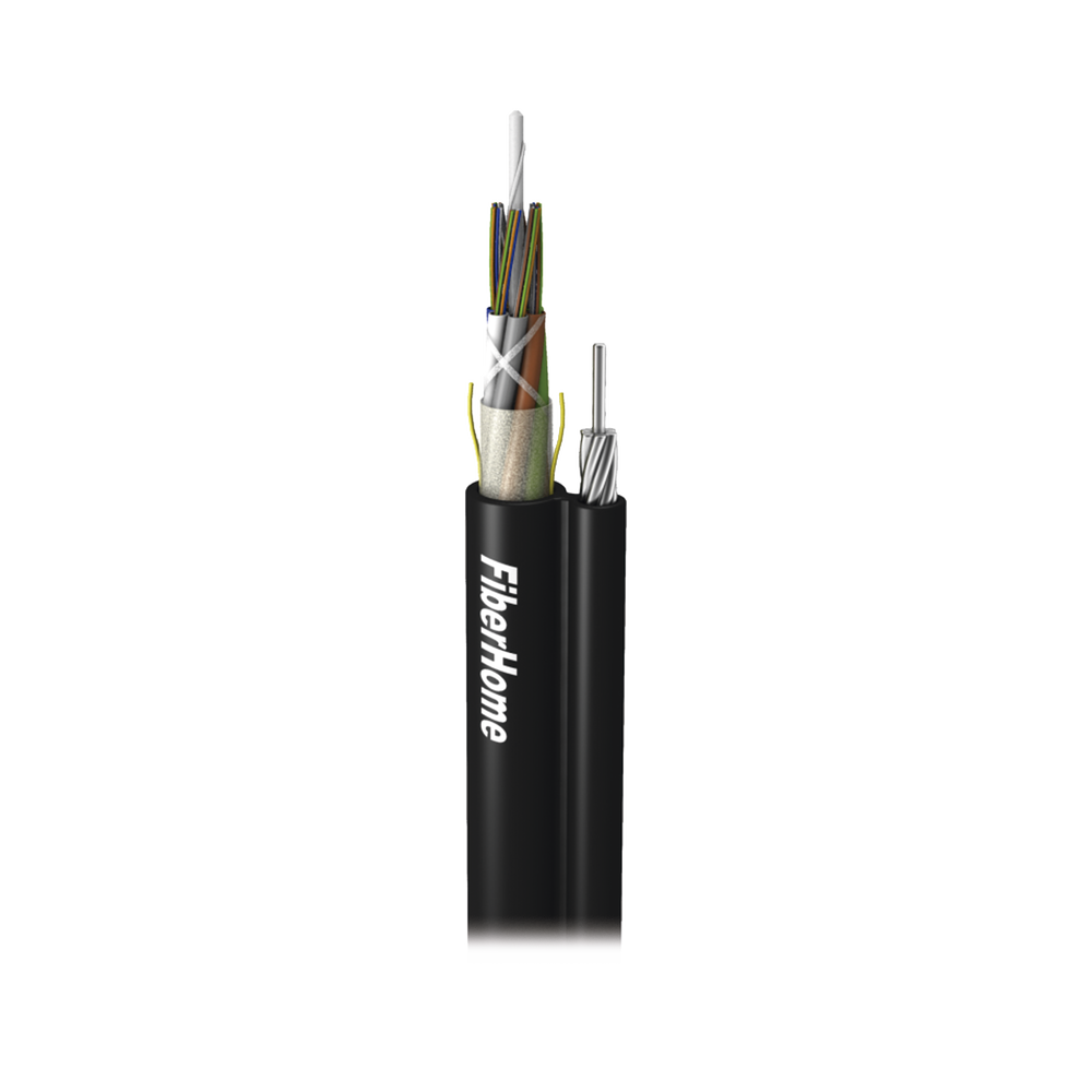 Kilómetro de Fibra Óptica Aérea Figura 8 G.652D, Monomodo de 96 Hilos, Exterior, Span 100, Loose Tube