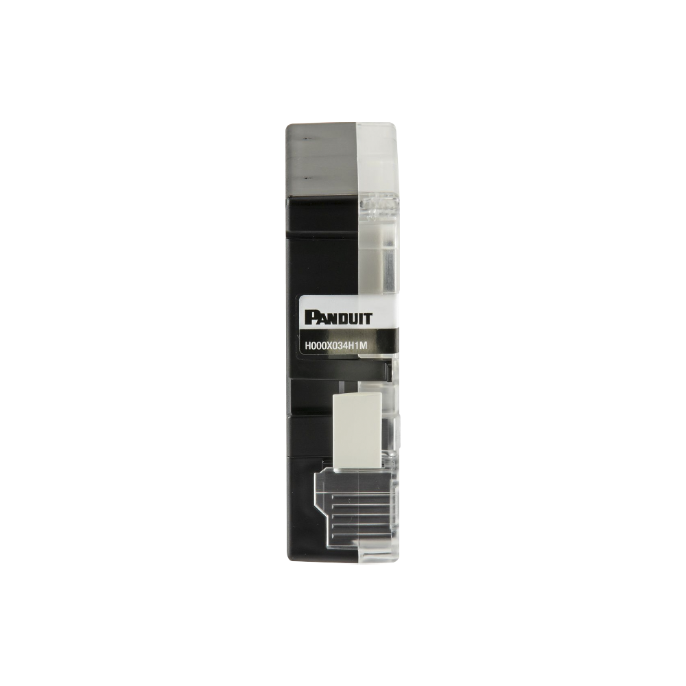 Casete de Etiquetas de Poliolefina de Cinta Continua, Tubo Termocontráctil, 8.6 mm de Ancho y 2.4 m de largo, Para Cables de 1.5 a 4.8 mm (18-12 AWG) de Diámetro, Color Blanco