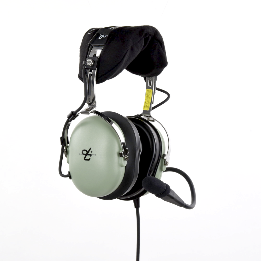 Fixed-wing headset with passive noise attenuation for general aviation