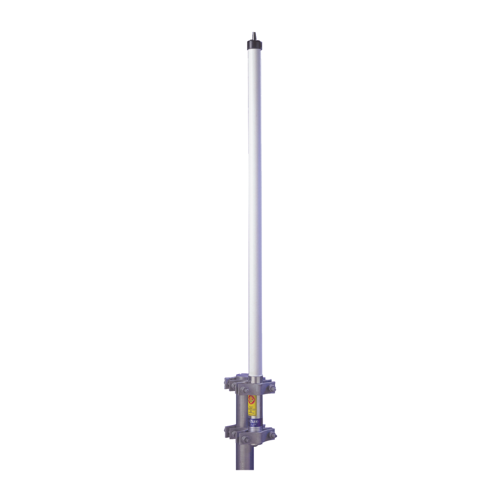 Antena base UHF 470-490 MHz, Fibra de Vidrio, 9 dB de Ganancia, Serie HD para Climas Difíciles