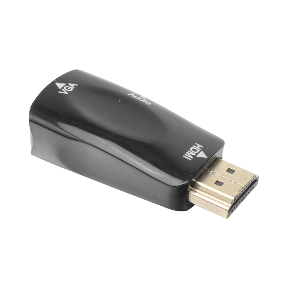 HDMI to VGA Adapter (Converter) / HDMI Male to VGA Female / 1920x1080 @ 60Hz Resolution / 3.5mm Audio Adapter / Nickel Plated